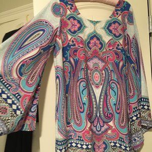 Paisley patterned casual dress